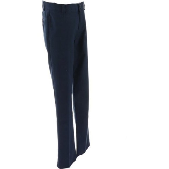 NWT LANDS' END UNIFORM TAILORED STAIN/WATER RESISTANT PANTS CLASSIC NAVY 14 - Picture 1 of 12